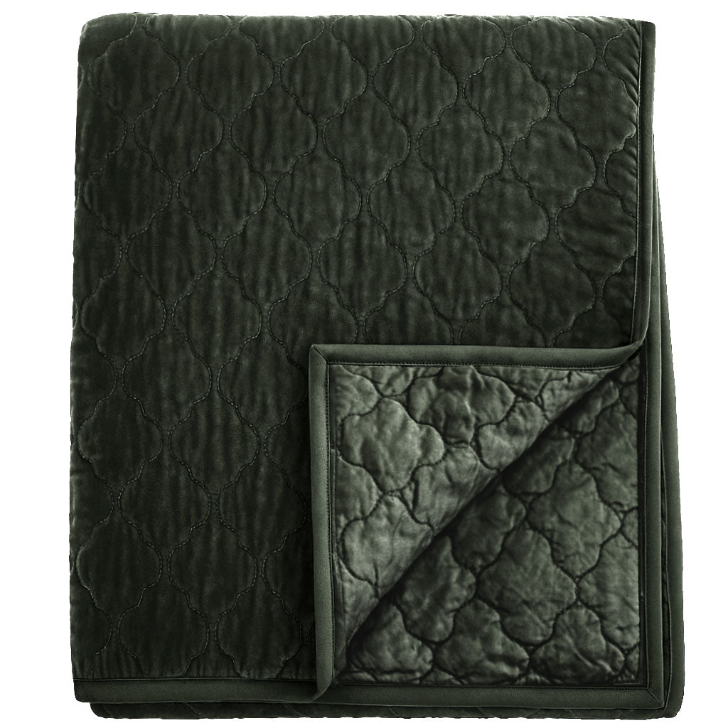 Esme Silk Velvet Quilted Collection - Aloe