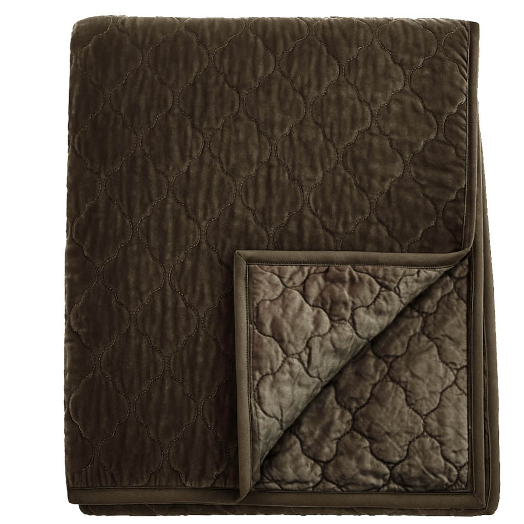Esme Silk Velvet Quilted Collection - Cacao