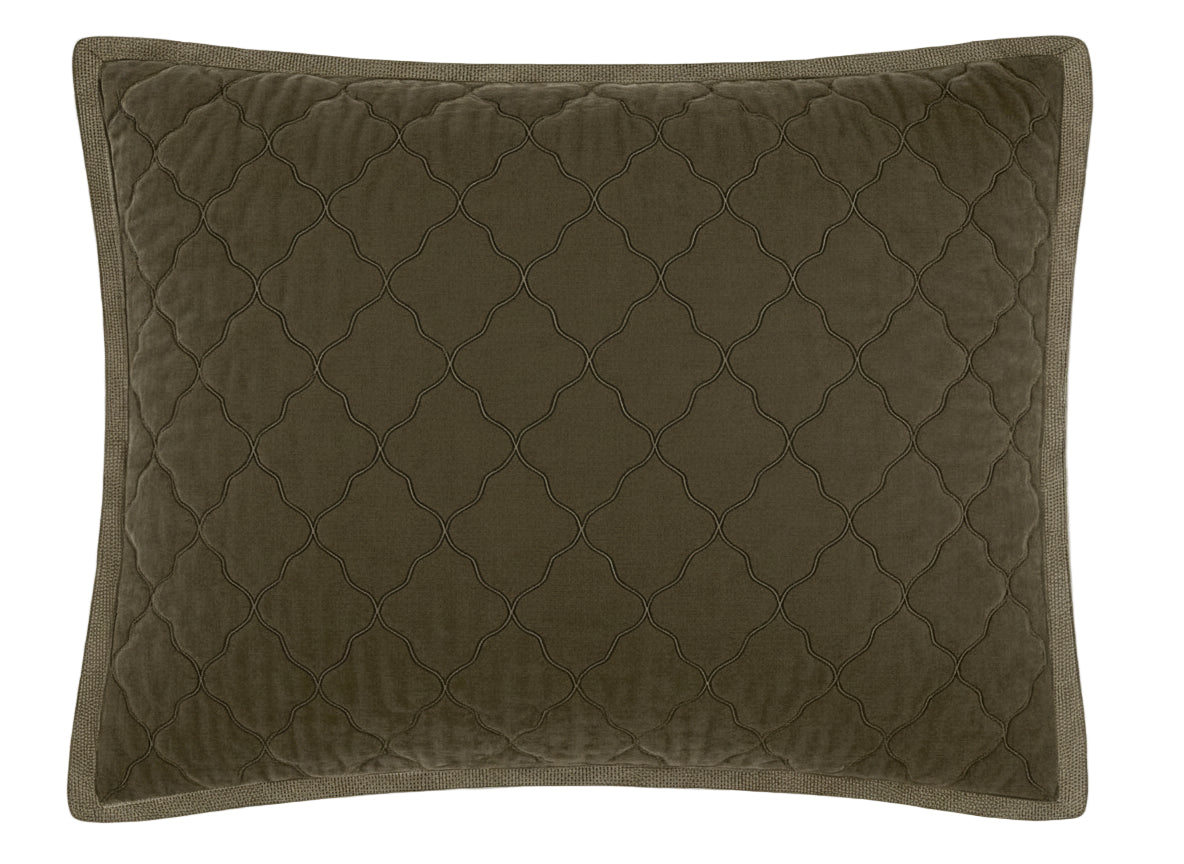 Esme Silk Velvet Quilted Collection - Army