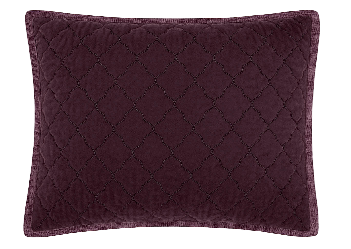 Esme Silk Velvet Quilted Collection - Aubergine