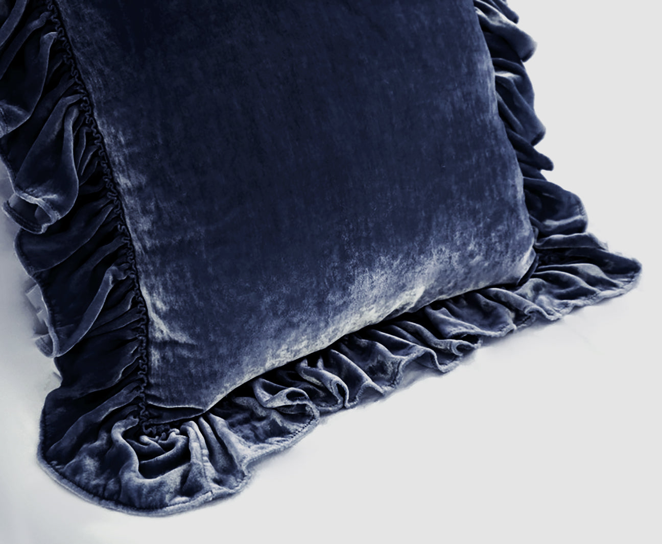 Isabella Tatter Velvet Ruffle Collection-Denim
