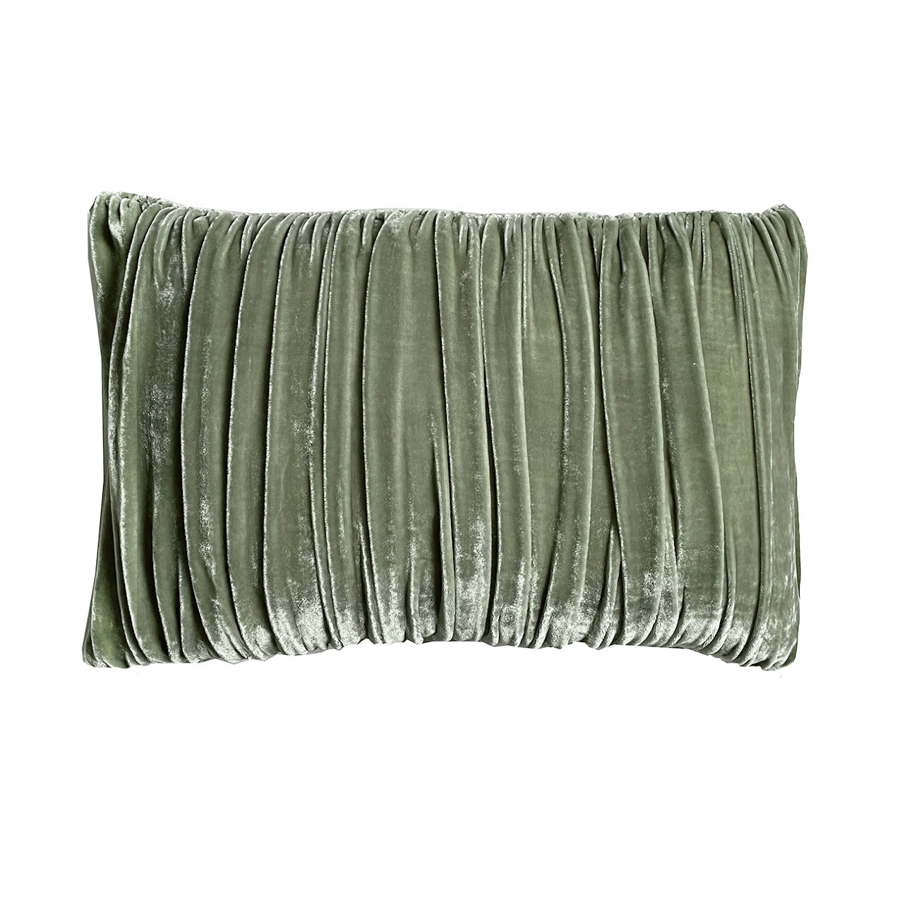 Velvet Pouf Pillow - Sage