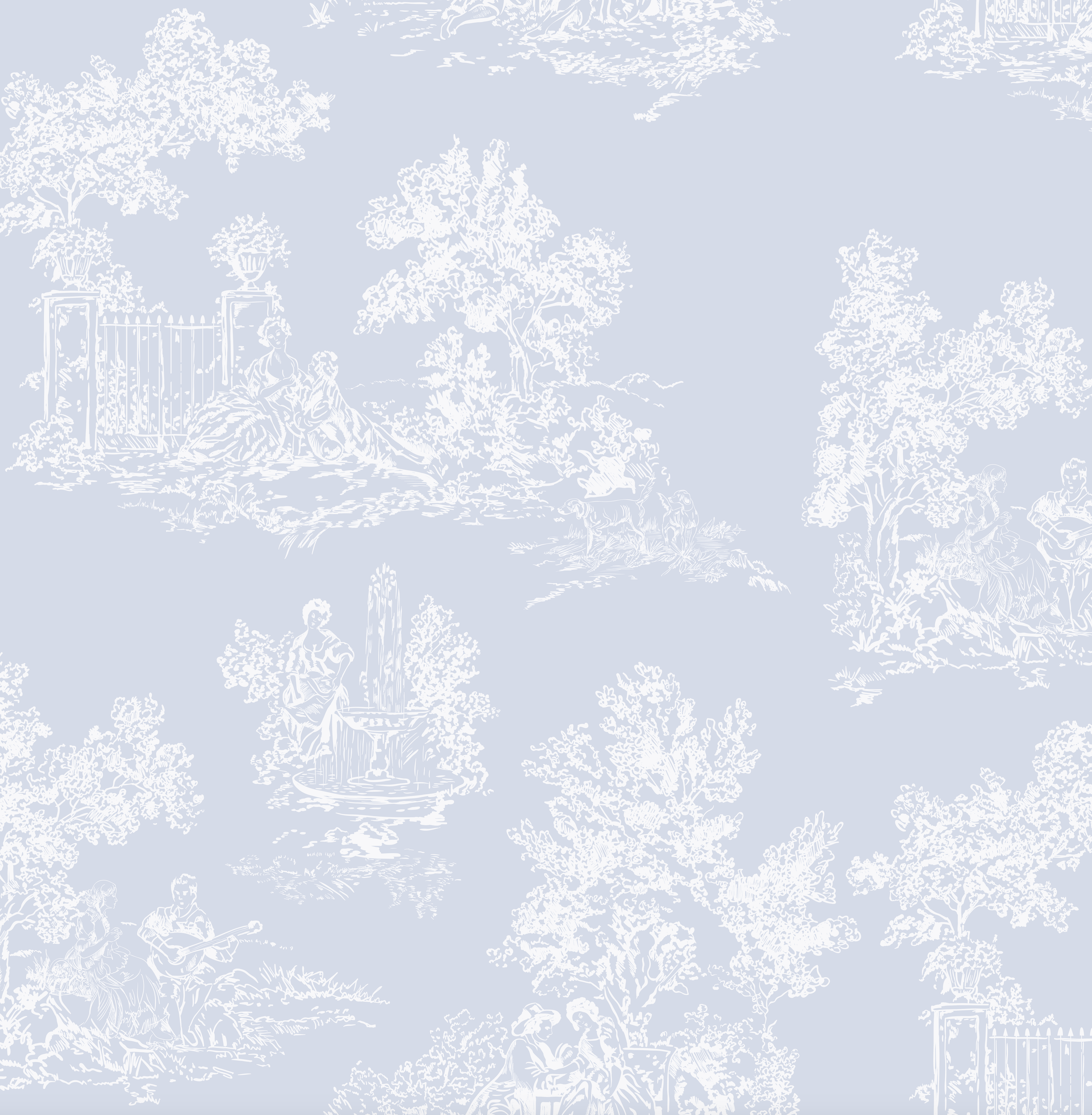 Love Toile Printed Linen Fabric