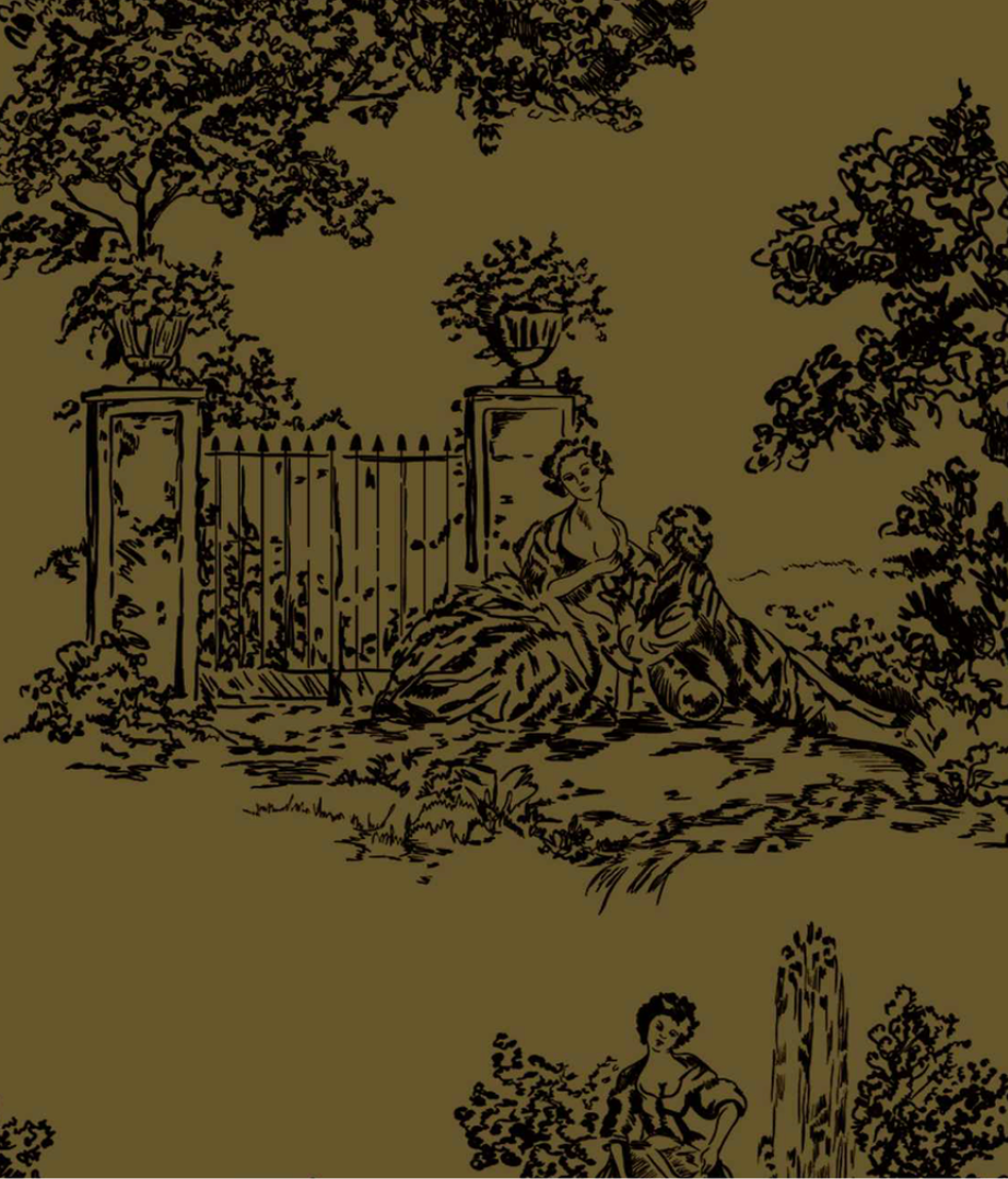 Love Toile Printed Linen Fabric