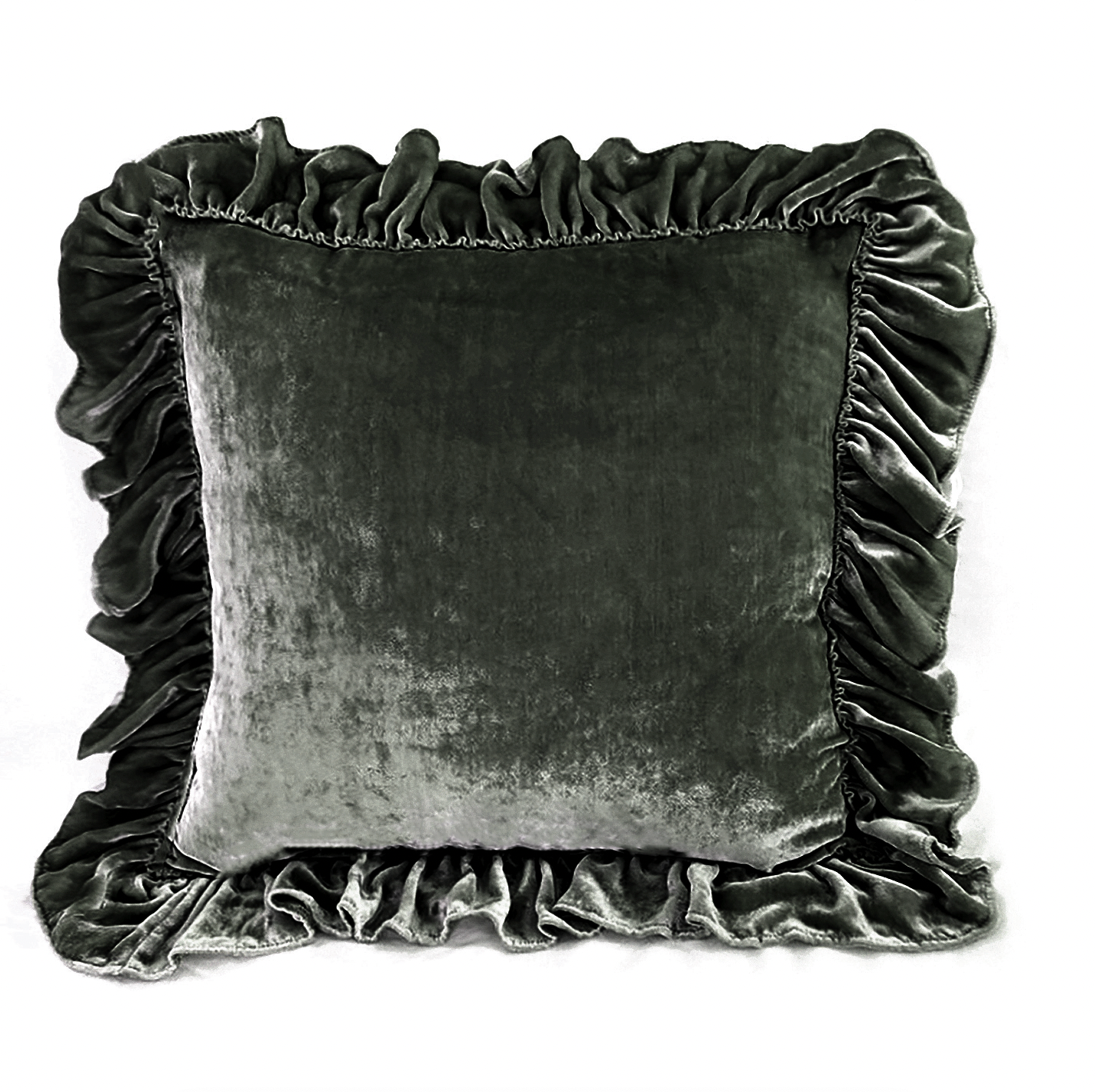 Isabella Tatter Velvet Ruffle Collection-Army