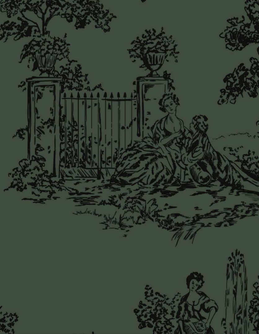Love Toile Printed Linen Fabric