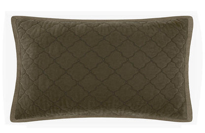 Esme Silk Velvet Quilted Collection - Army