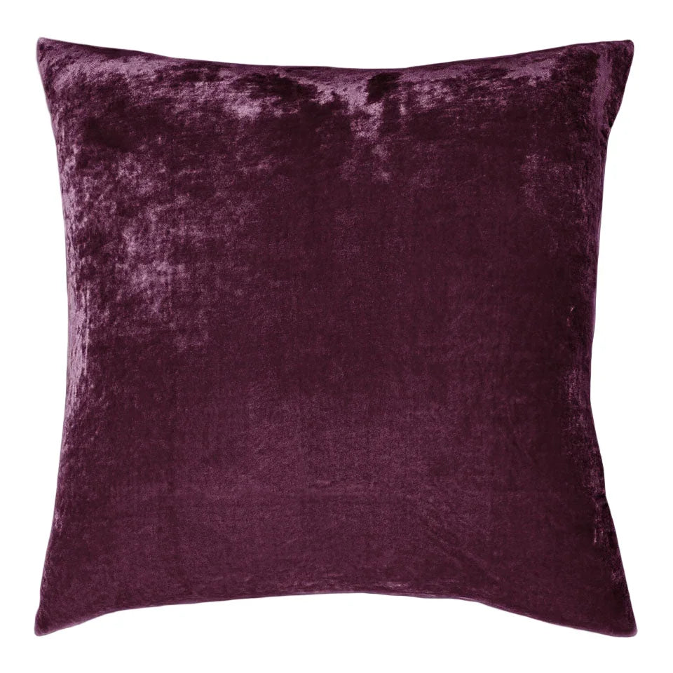 Dream Silk Velvet Pillow - Aubergine
