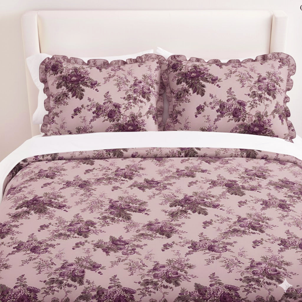 Cabbage Rose Linen Bedding