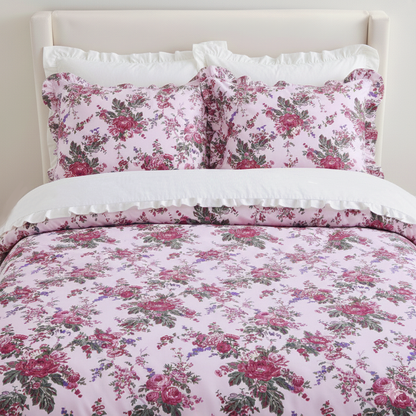 Cabbage Rose Linen Bedding