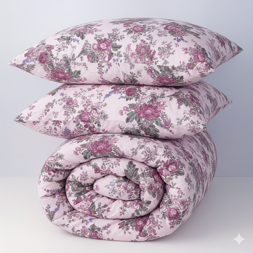 Cabbage Rose Linen Bedding