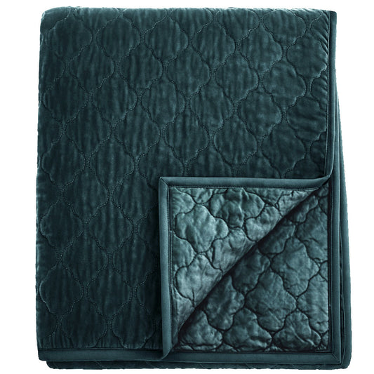 Esme Silk Velvet Quilted Collection - Laguna Teal