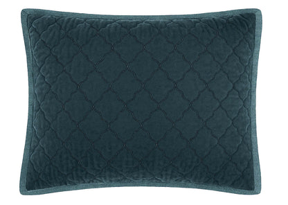 Esme Silk Velvet Quilted Collection - Laguna Teal