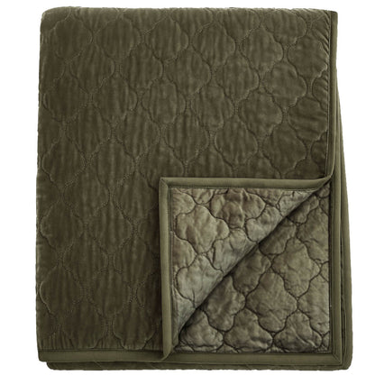 Esme Silk Velvet Quilted Collection - Army
