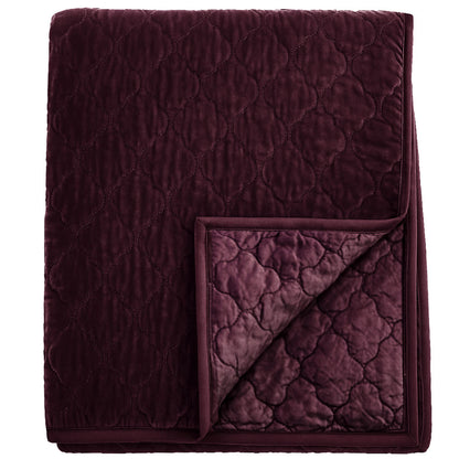 Esme Silk Velvet Quilted Collection - Aubergine
