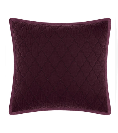 Esme Silk Velvet Quilted Collection - Aubergine