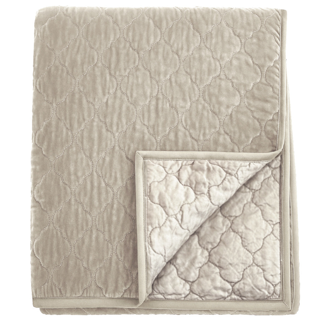 Esme Silk Velvet Quilted Collection - Champagne
