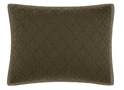 Esme Silk Velvet Quilted Collection - Army