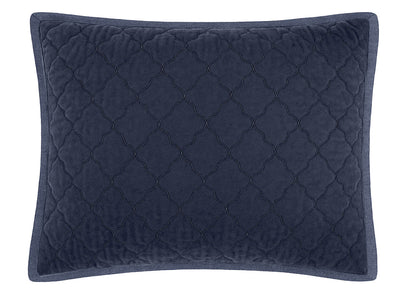 Esme Silk Velvet Quilted Collection - Denim