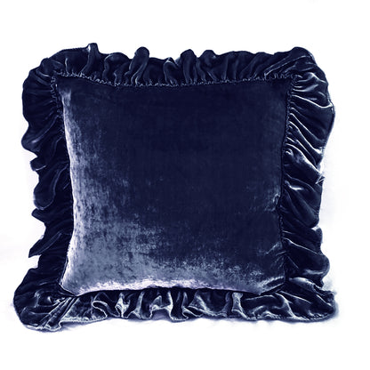 Isabella Tatter Velvet Ruffle Collection-Denim