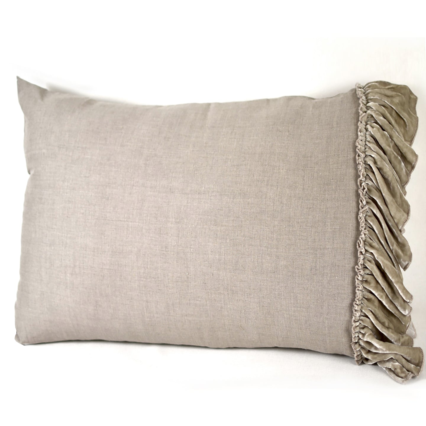 Isabella Tatter Velvet Ruffle Collection-Natural