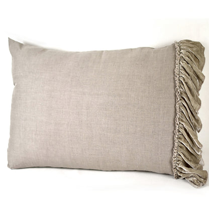 Isabella Tatter Velvet Ruffle Collection-Natural