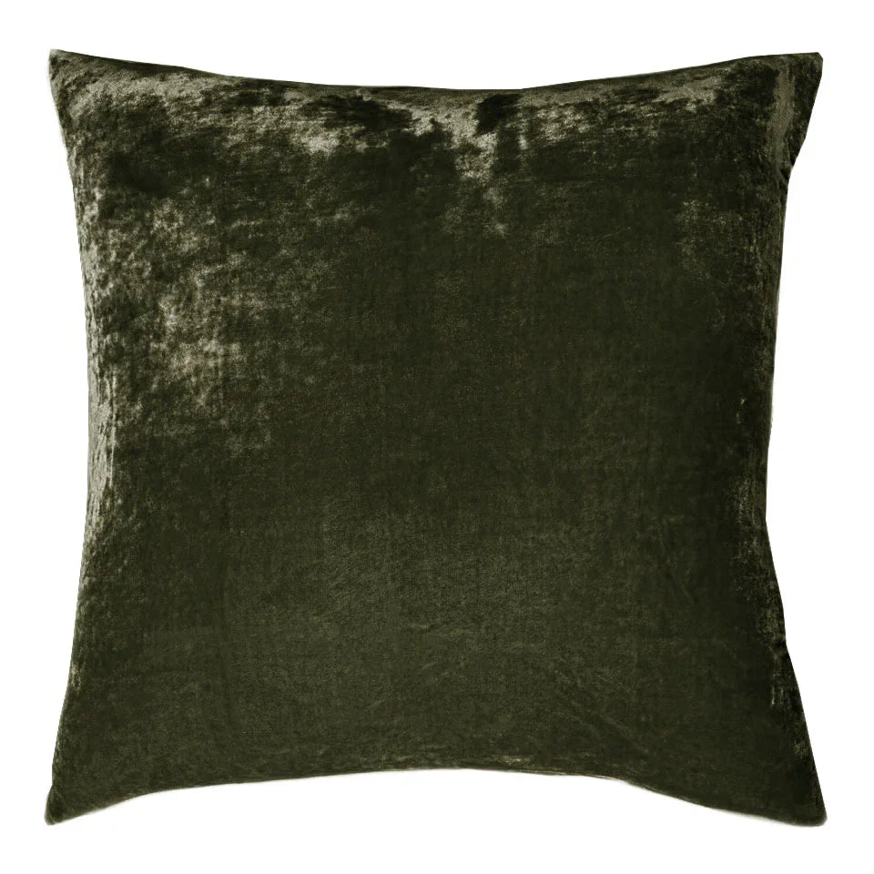 Dream Silk Velvet Pillow - Army