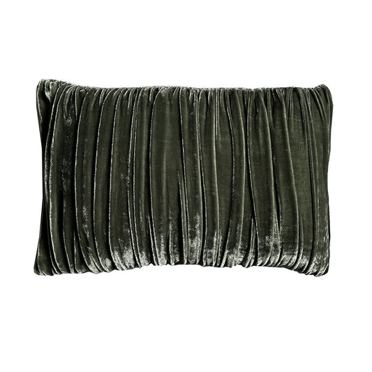 Velvet Pouf Pillow - Army