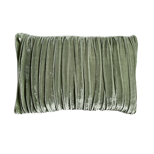 Velvet Pouf Pillow - Sage