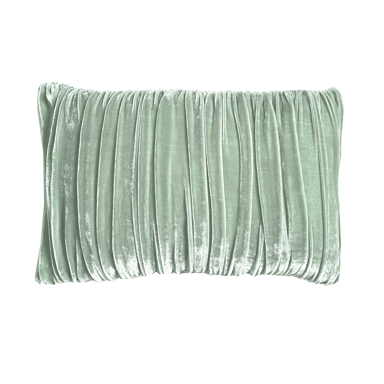 Velvet Pouf Pillow - Sea Glass
