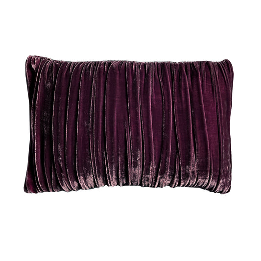 Velvet Pouf Pillow - Aubergine