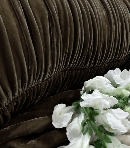 Velvet Pouf Pillow - Cacao
