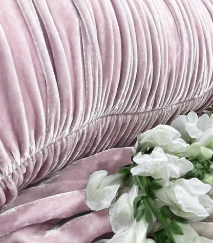 Velvet Pouf Pillow - Rose
