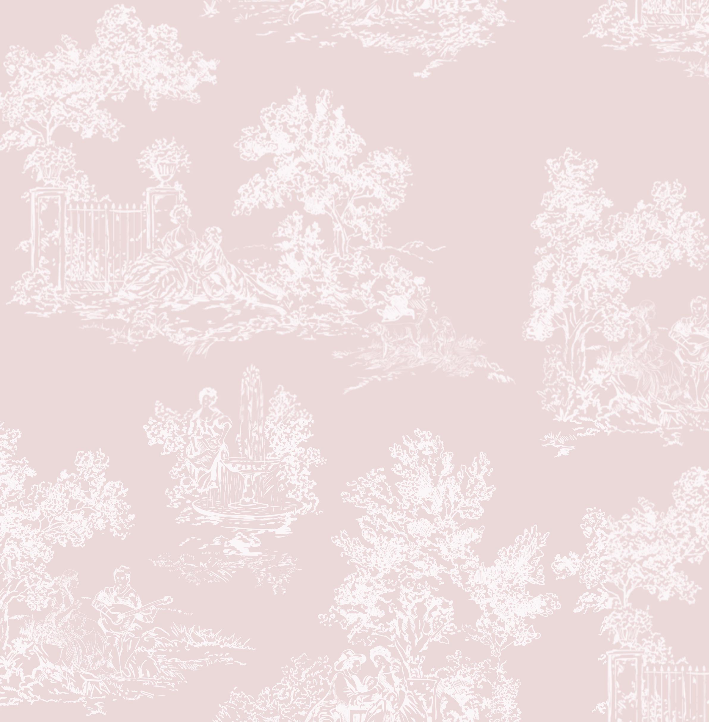 Love Toile Printed Linen Fabric