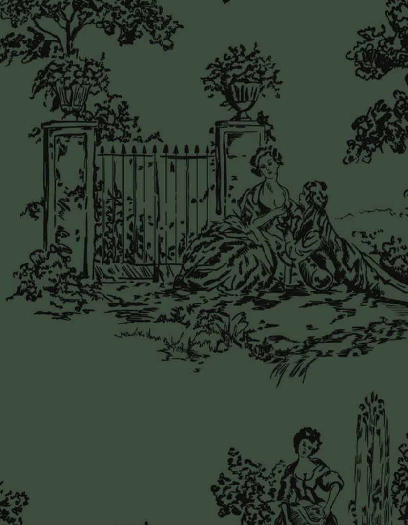 Love Toile Printed Linen Fabric
