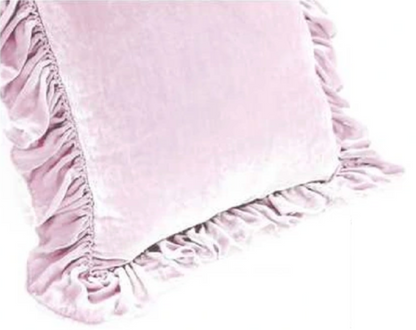 Isabella Tatter Velvet Ruffle Collection-Rose