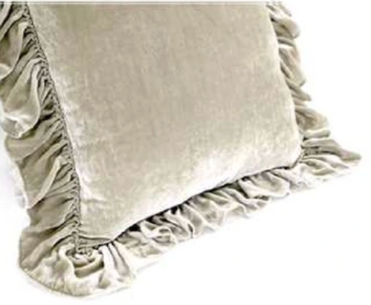 Isabella Tatter Velvet Ruffle Collection-Champagne