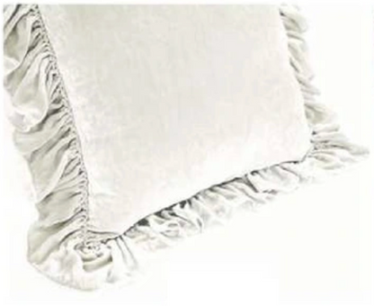 Isabella Tatter Velvet Ruffle Collection-Creme
