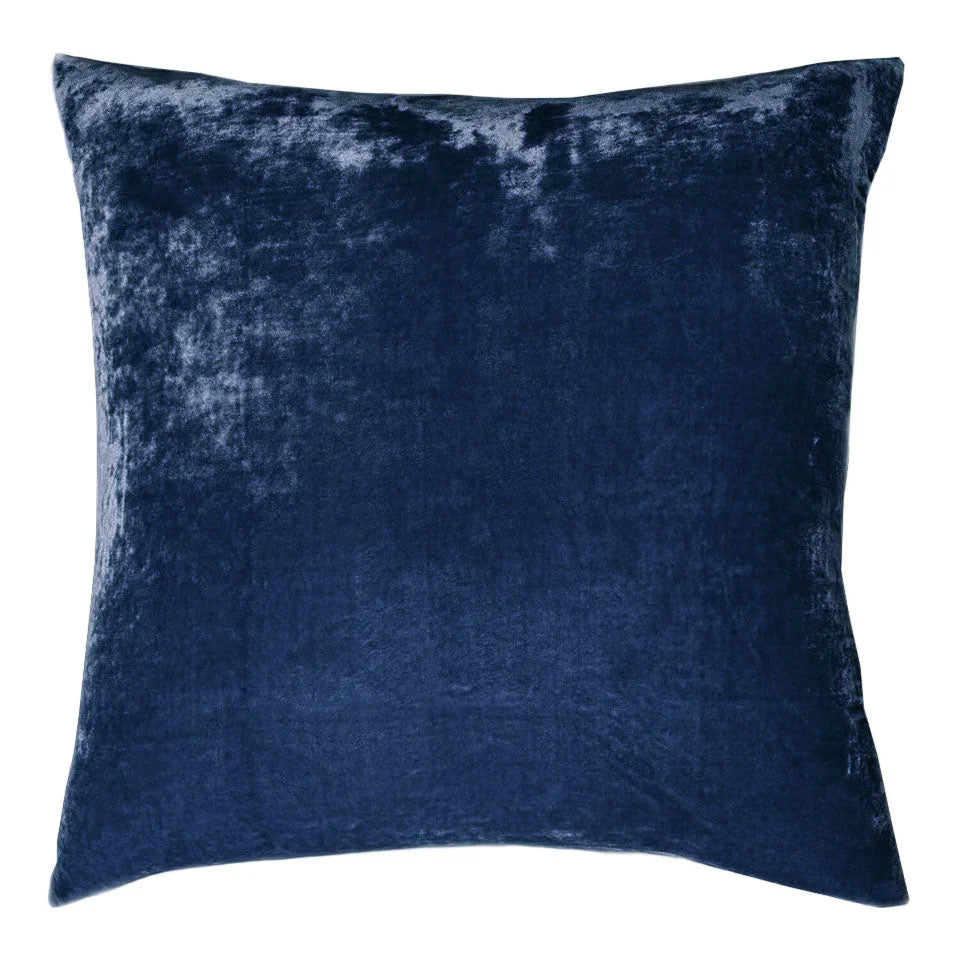 Dream Silk Velvet Pillow - Denim