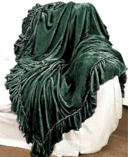 Isabella Tatter Velvet Ruffle Collection-Aloe